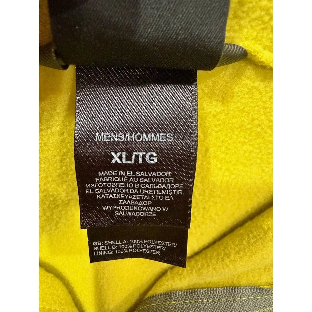 The North Face TKA 100 Glacier Full Zip Fleece Jacket Mens XL Chartreuse Yellow